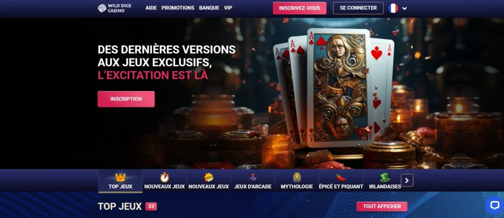 Comment ouvrir un compte Wild Dice Casino rapidement